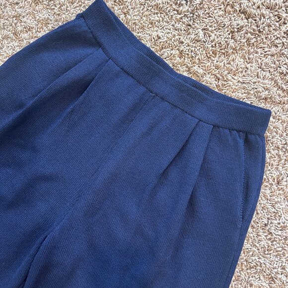 ST. JOHN BASICS Midnight Blue Knit Women's Pants in Size 8 - Picture 2 of 4